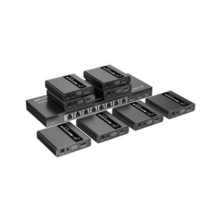 PremiumCord HDMI 1-8 splitter+extender po CAT6/6a/7, UHD 4K@30Hz až na 70m