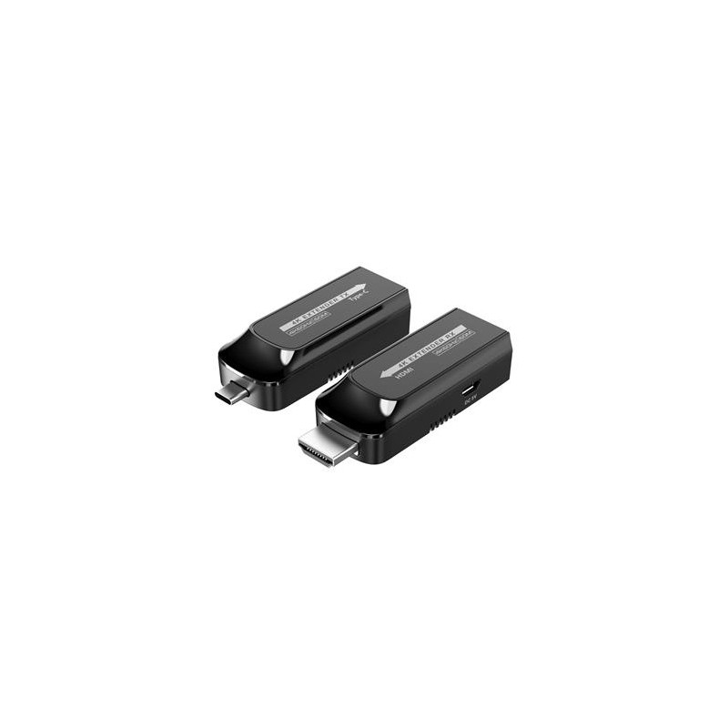 PremiumCord USB-C na HDMI extender přes Cat5e/6/6a 4K@60Hz na 60m