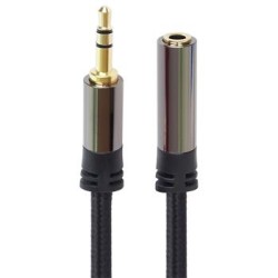 PremiumCord HQ stíněný prodlužovací kabel Jack 3.5mm - Jack 3.5mm M/F 1,5m