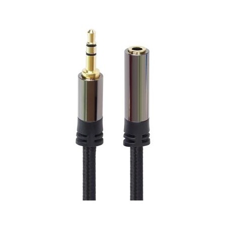 PremiumCord HQ stíněný prodlužovací kabel Jack 3.5mm - Jack 3.5mm M/F 1,5m