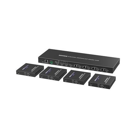 PremiumCord HDMI2.0 Matrix Extender Switch 4:4 , rozlišení 4K@60Hz, HDR YUV4:4:4