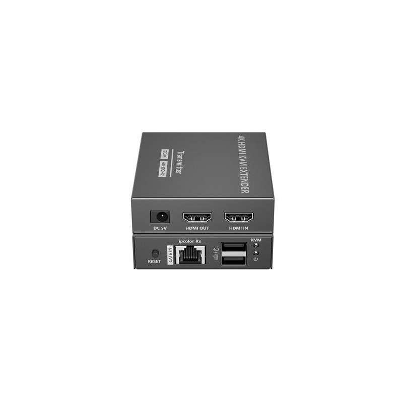 PremiumCord HDMI 2.0 KVM extender Ultra HD 4kx2k@60Hz na 70m s přenosem USB
