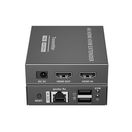 PremiumCord HDMI 2.0 KVM extender Ultra HD 4kx2k@60Hz na 70m s přenosem USB