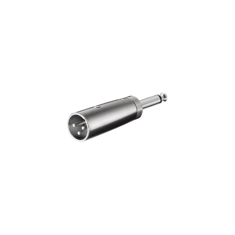 PremiumCord XLR mikrofonní redukce, XLR male - Jack 6,3mm mono male