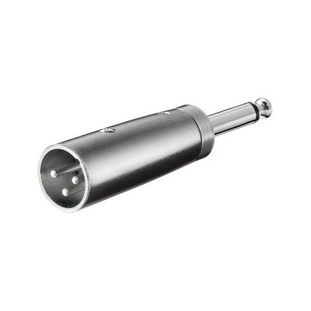 PremiumCord XLR mikrofonní redukce, XLR male - Jack 6,3mm mono male