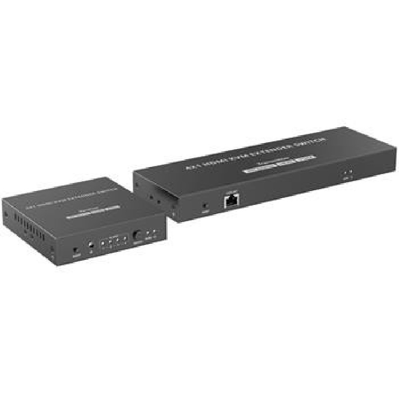 PremiumCord 4K@60Hz HDMI2.0 KVM switch 4:1 s ovládáním až na 70m přes Cat6/7