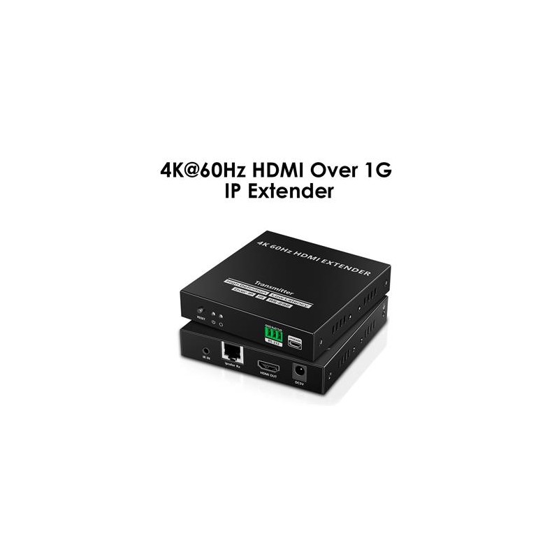 PremiumCord 4K@60Hz HDMI extender na 120m přes LAN, over IP KHEXT12010