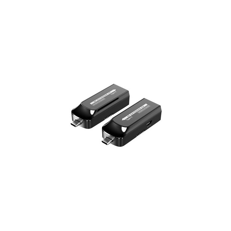 PremiumCord USB-C na USB-C extender přes Cat6/6A/7 rozlišení 4K@60Hz na 60m