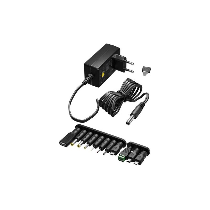 goobay Univerzální napájecí adaptér 230V/3-12V stejnosměrný max. 27W 2,25A
