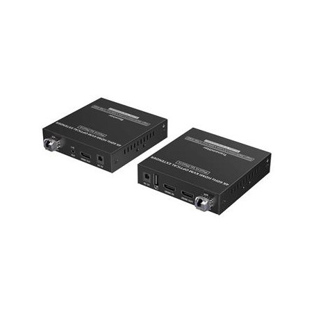 PremiumCord Optický HDMI KVM extender 4K@60Hz 4:4:4 až na 40km, IR, RS232, Audio 3,5mm