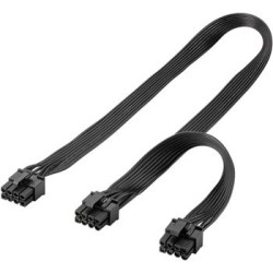 PremiumCord Napájecí kabel 8 kolíkový Male na duální 6+2 Male pro PCIe karty