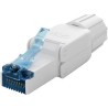 Konektor RJ45 8pinů Cat6A - montáž bez nástroje, průměr kabelu AWG 22/1 - 24/1