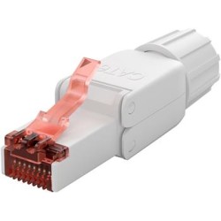 Konektor RJ45 8pinů Cat6 - montáž bez nástroje, průměr kabelu AWG 22/1 - 24/1