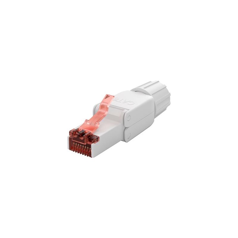 Konektor RJ45 8pinů Cat6 - montáž bez nástroje, průměr kabelu AWG 22/1 - 24/1