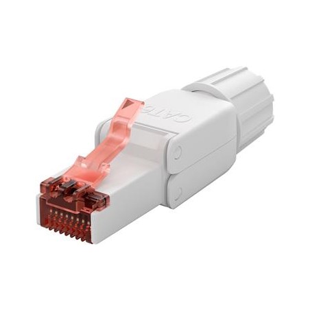 Konektor RJ45 8pinů Cat6 - montáž bez nástroje, průměr kabelu AWG 22/1 - 24/1