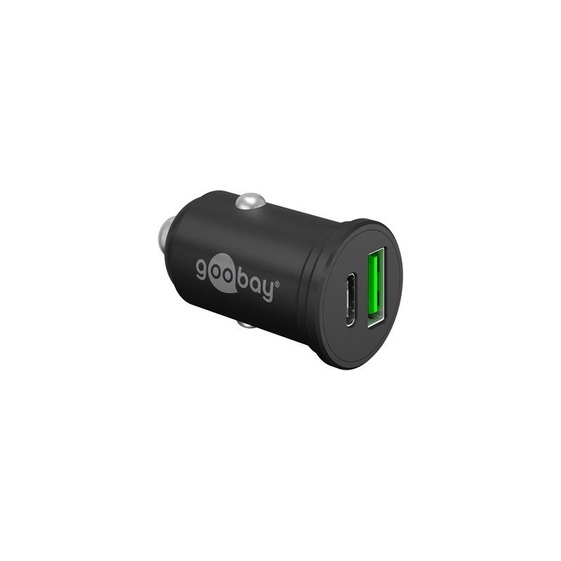 goobay Rychlá nabíječka do auta s dvojitým USB USB-C™ PD (napájení) (45 W)