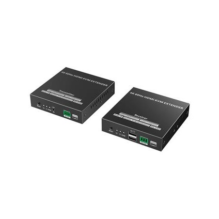 PremiumCord 4K@60Hz HDMI KVM extender na 120m přes LAN, over IP