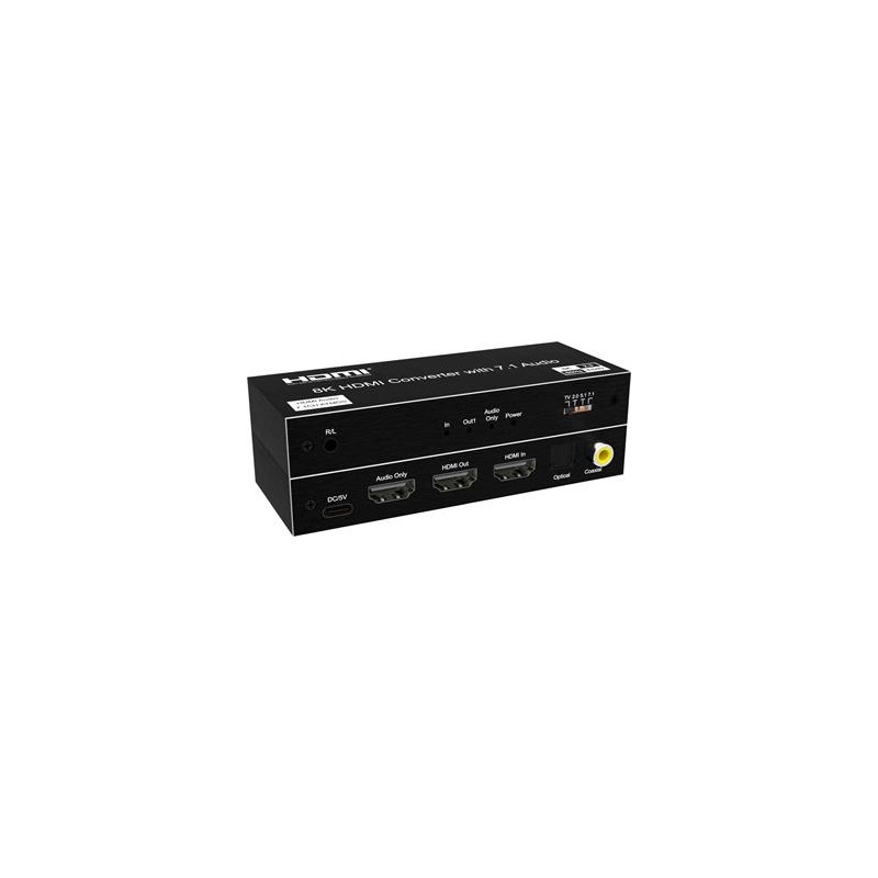 PremiumCord 8K@60Hz Audio Extractor HDR,výstupy: stereo jack, SPDIF, RCA, HDMI