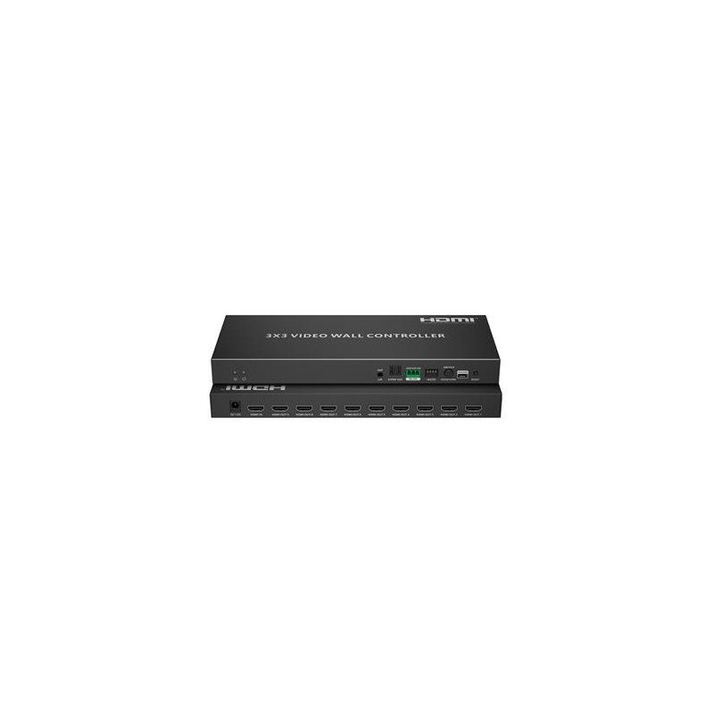 PremiumCord HDMI 1 vstup - 9-ti monitorová stěna, Video Wall controller, 9 zobrazovacích módů