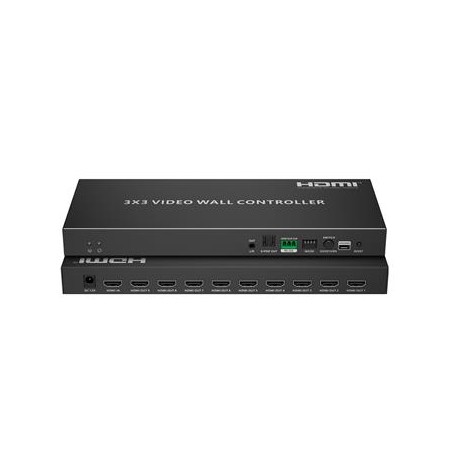 PremiumCord HDMI 1 vstup - 9-ti monitorová stěna, Video Wall controller, 9 zobrazovacích módů