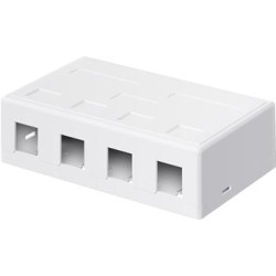Keystone prázdný box na 4x Keyston se snadnou montáží nacvaknutím