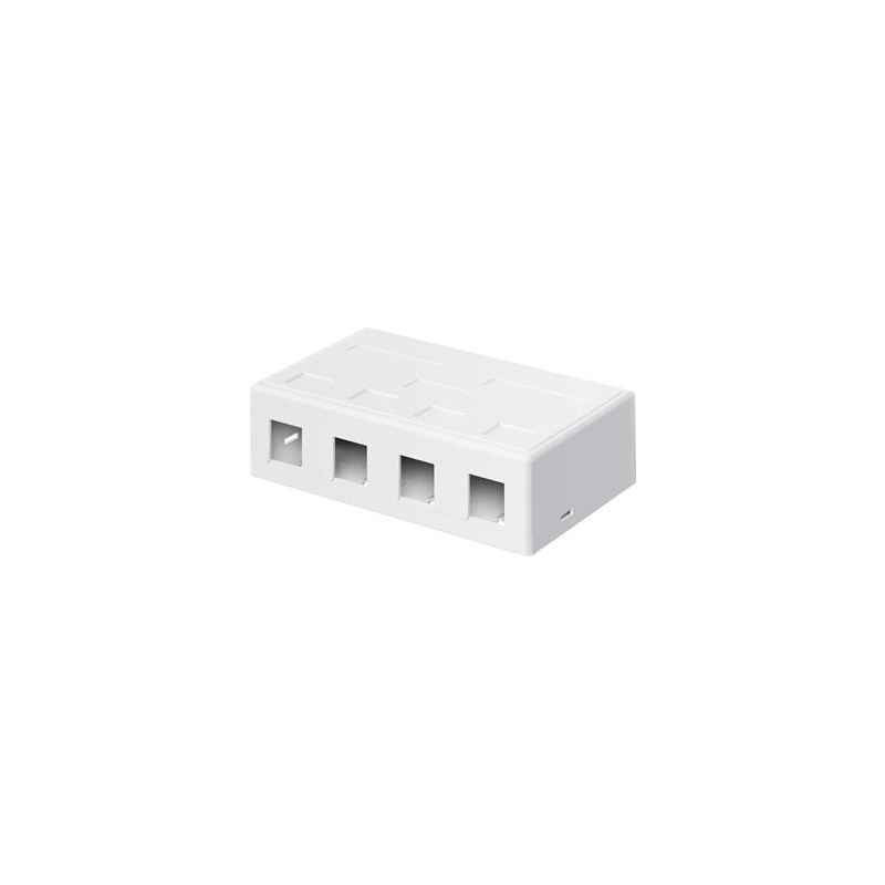 Keystone prázdný box na 4x Keyston se snadnou montáží nacvaknutím