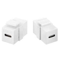 Keystone Modul USB-C female - USB-C female Gen 2 (10Gbit/s) bílý