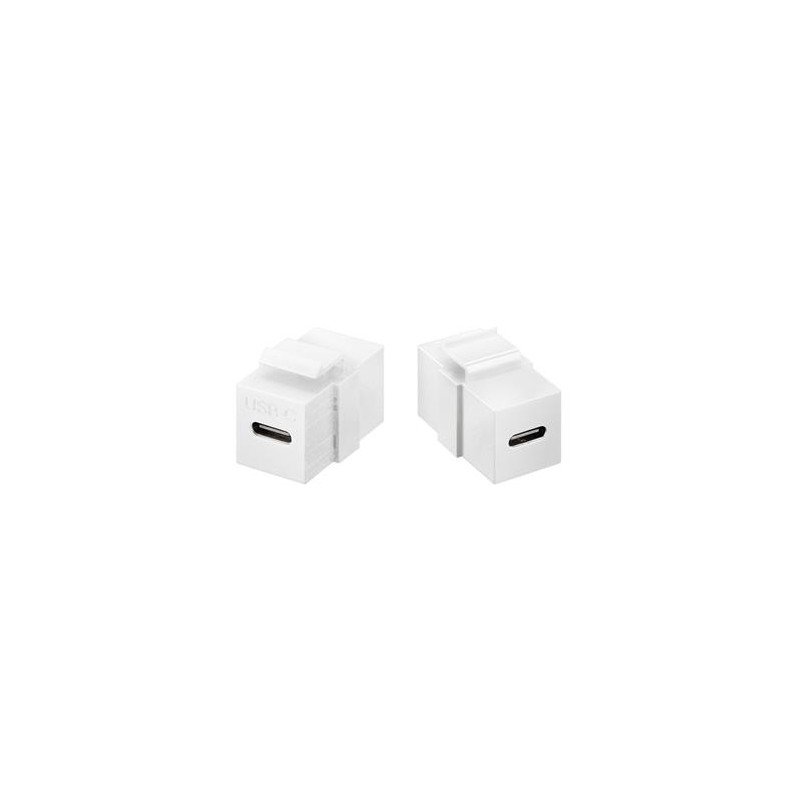 Keystone Modul USB-C female - USB-C female Gen 2 (10Gbit/s) bílý