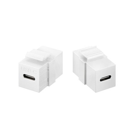 Keystone Modul USB-C female - USB-C female Gen 2 (10Gbit/s) bílý