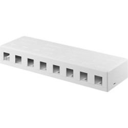 Keystone prázdný box na 8x Keyston se snadnou montáží nacvaknutím