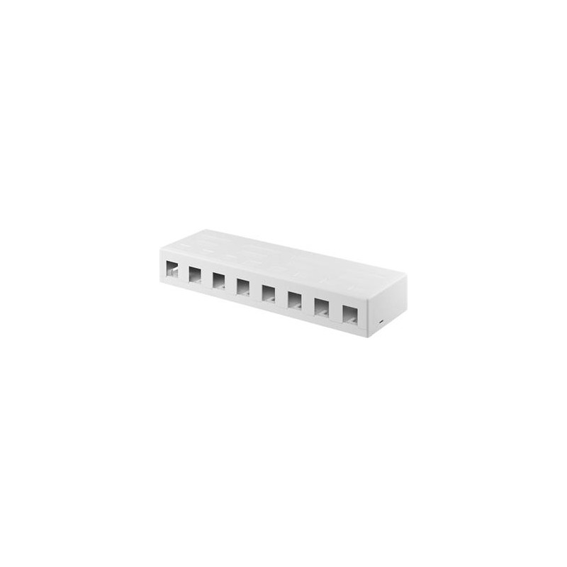 Keystone prázdný box na 8x Keyston se snadnou montáží nacvaknutím