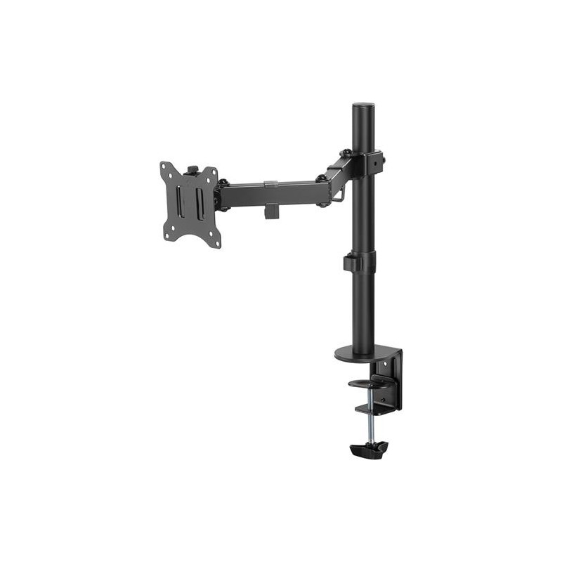 Držák monitoru Single Flex, černý pro zakřivené a ploché monitory mezi 17 a 32 palci (43-81 cm) do 8 kg