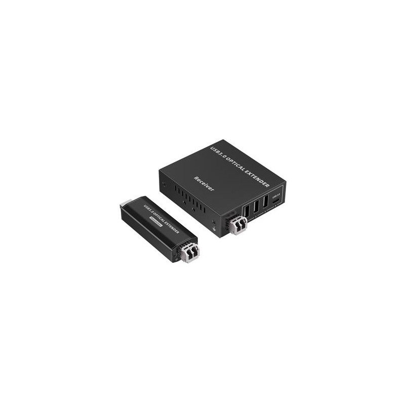 PremiumCord USB 3.2 5Gbps Super-speed 4-portový 150m Multi-mode optický extender