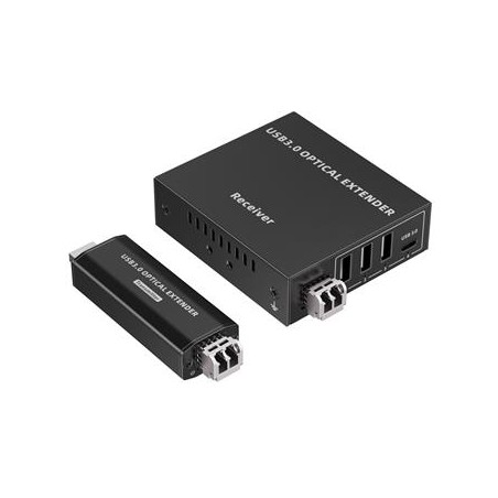 PremiumCord USB 3.2 5Gbps Super-speed 4-portový 150m Multi-mode optický extender