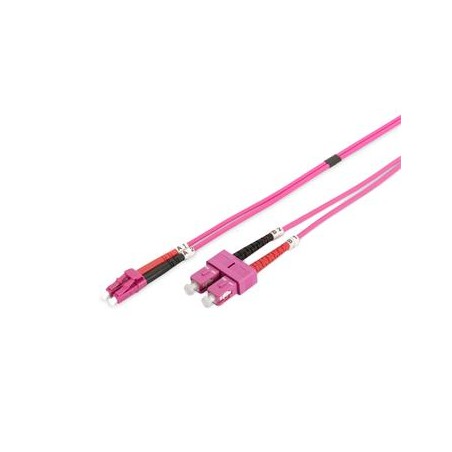 DIGITUS Fiber Optic Patch Cord, LC/SC Multimode 50/125 µ, OM4, Duplex, 3m