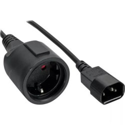 Prodlužovací přívod 230V s EURO konektorem C14 (IEC connection) , 1m