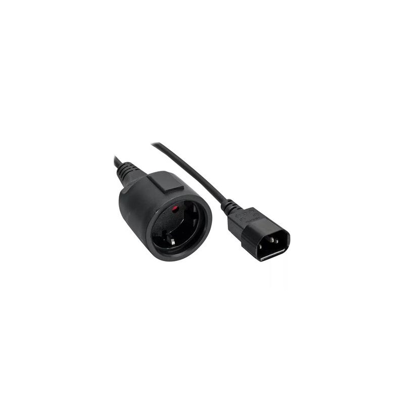 Prodlužovací přívod 230V s EURO konektorem C14 (IEC connection) , 1m