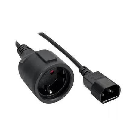 Prodlužovací přívod 230V s EURO konektorem C14 (IEC connection) , 1m