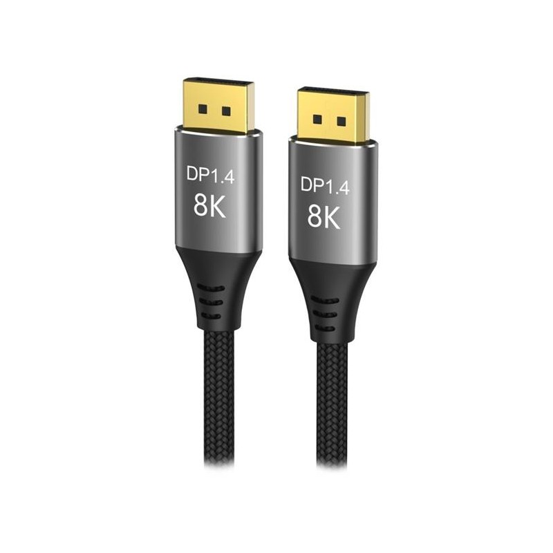 PremiumCord DisplayPort 1.4 přípojný kabel 32,4Gbit/s, rozlišení 8K, kovové a zlacené konektory, 9m