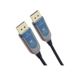 PremiumCord 8K Optický DisplayPort 1.4 přípojný kabel M/M, zlacené konekt. 10m