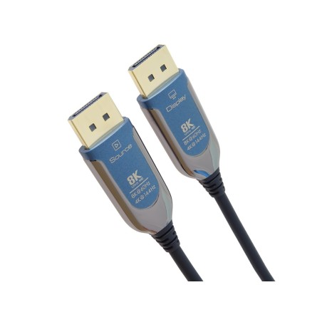 PremiumCord 8K Optický DisplayPort 1.4 přípojný kabel M/M, zlacené konekt. 30m