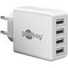 goobay 4 portový nabíječ (30 W) 4x USB-A porty, bílý