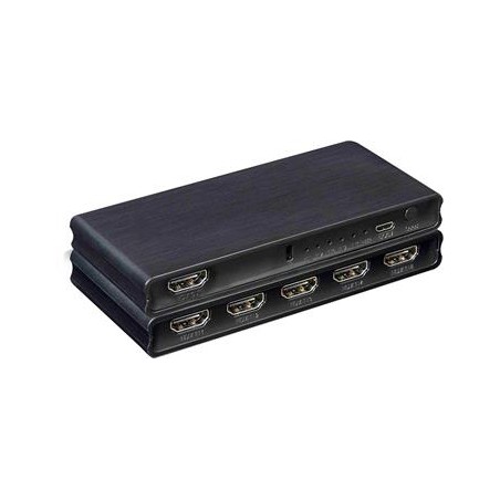 PremiumCord 4K@60Hz HDMI switch 5:1 plastový s dálkovým ovladačem