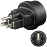 goobay Cestovní adaptér Evropa do USA/Japonska, černý PPADAPTER167