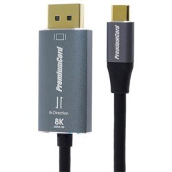 PremiumCord kabel USB-C na DisplayPort DP1.4 Bi-Directional 8K@60Hz a 4k@120Hz 2m