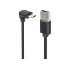 PremiumCord Kabel USB typ C/M zahnutý konektor 90° - USB 3.0 A/M, 1m ku31cze1bk