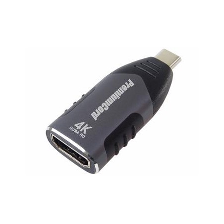 PremiumCord Převodník USB-C na HDMI, rozlišení 4K@60Hz a FULL HD 1080p, kovové pouzdro