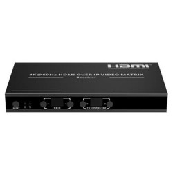 PremiumCord 4K HDMI over IP Matrix přijímač pro matrixové zapojení více vysílačú na více přijímačů
