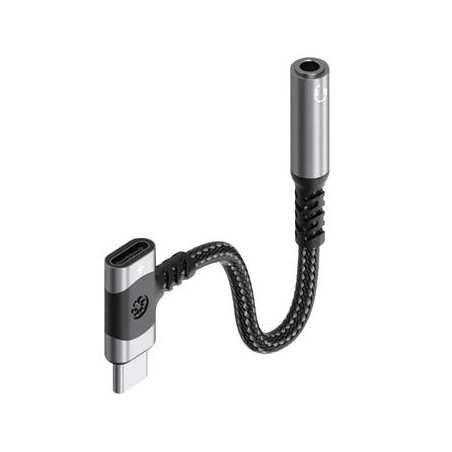 PremiumCord Redukce USB-C /3,5mm jack s DAC chipem + USB-C pro nabíjení 12,5cm