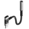 PremiumCord Redukce USB-C /3,5mm jack s DAC chipem + USB-C pro nabíjení 12,5cm